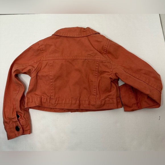 Little Lass Embroidered Denim Jean Jacket 3T Ruffles Yellow Flowers Snap Front - Picture 2 of 5